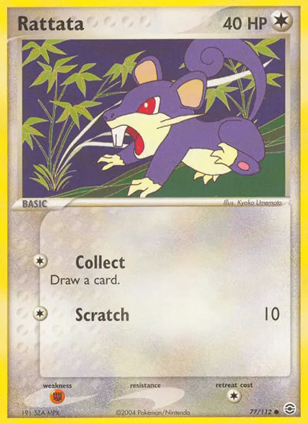 Carta Rattata 77/112 de FireRed & LeafGreen