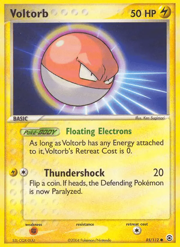 Carta Voltorb 85/112 de FireRed & LeafGreen