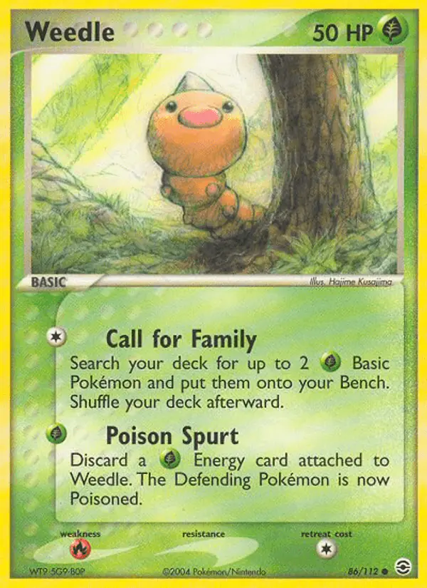 Carta Weedle 86/112 de FireRed & LeafGreen