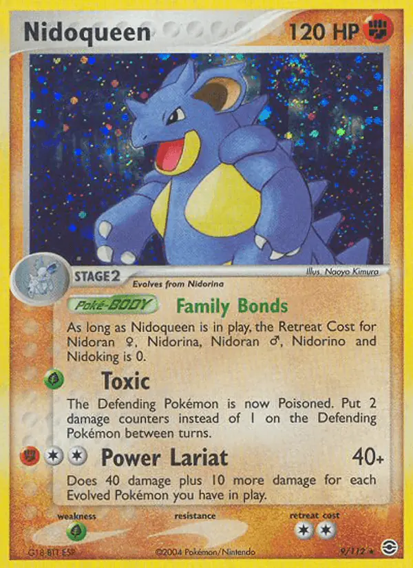 Carta Nidoqueen 9/112 de FireRed & LeafGreen