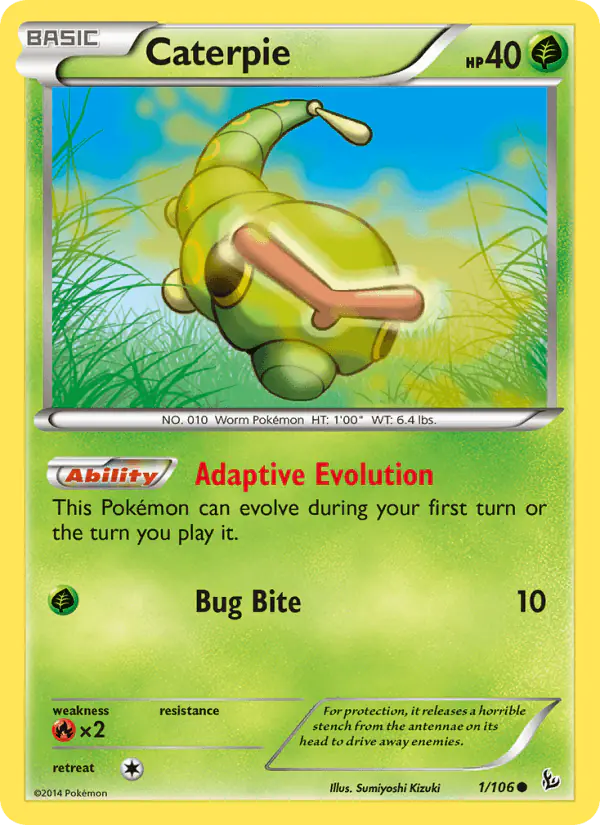 Carta Caterpie 1/106 de Flashfire