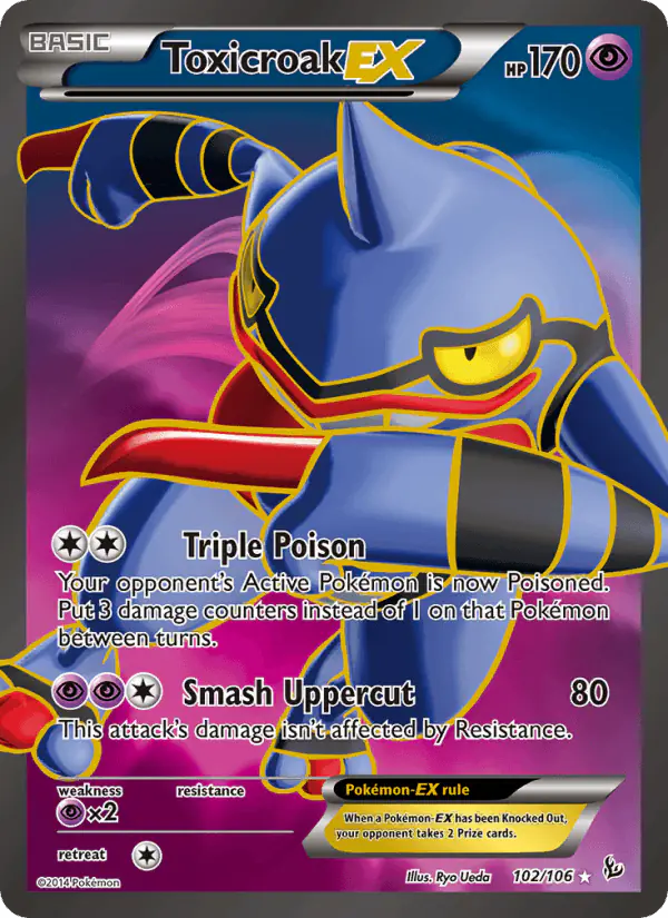Carta Toxicroak EX 102/106 de Flashfire