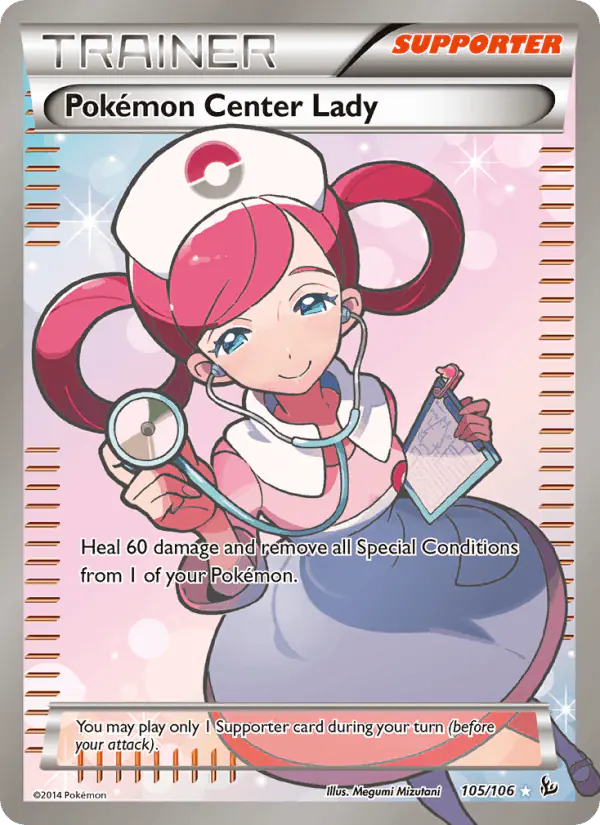 Carta Pokémon Center Lady 105/106 de Flashfire