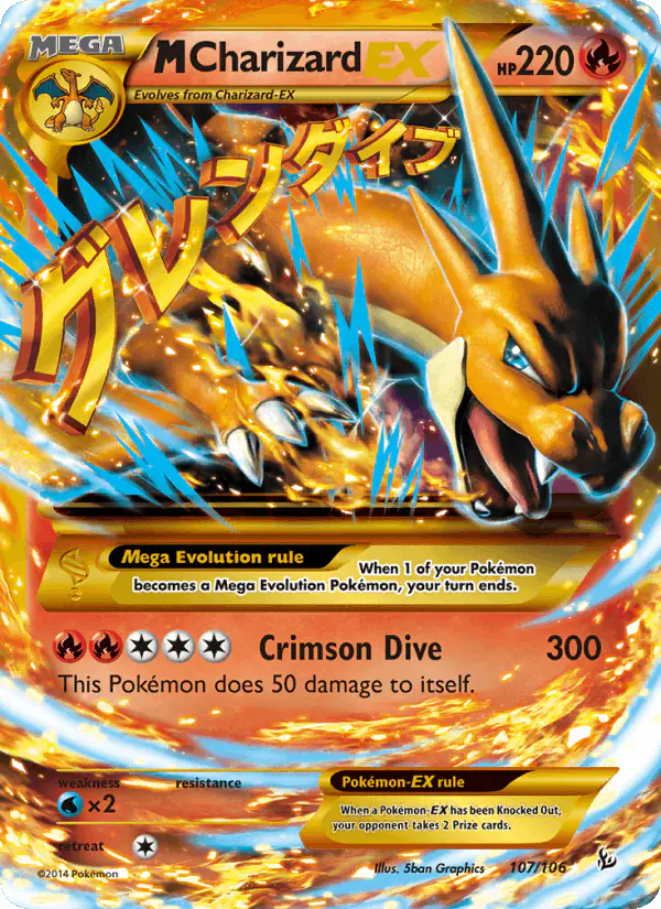 Carta M Charizard EX 107/106 de Flashfire