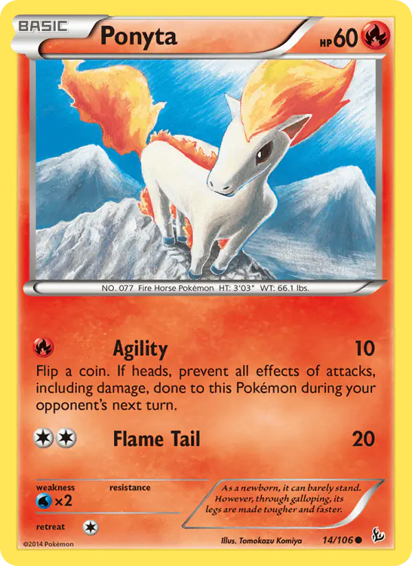 Carta Ponyta 14/106 de Flashfire