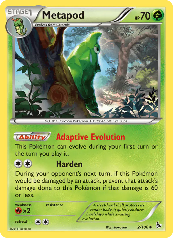 Carta Metapod 2/106 de Flashfire