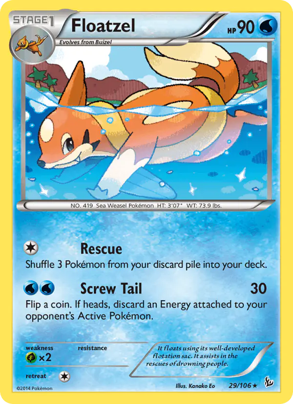 Carta Floatzel 29/106 de Flashfire