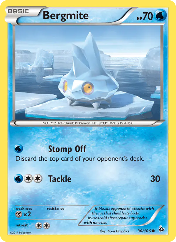 Carta Bergmite 30/106 de Flashfire