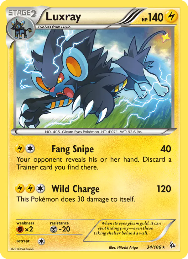 Carta Luxray 34/106 de Flashfire