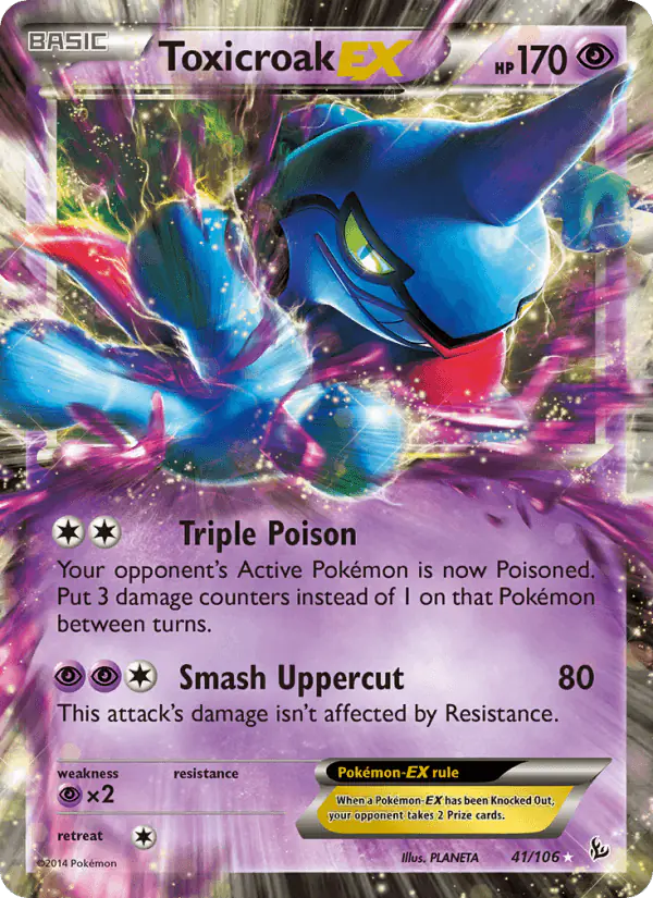 Carta Toxicroak EX 41/106 de Flashfire
