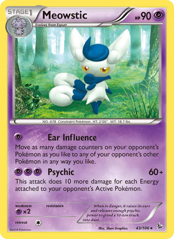 Carta Meowstic 43/106 de Flashfire