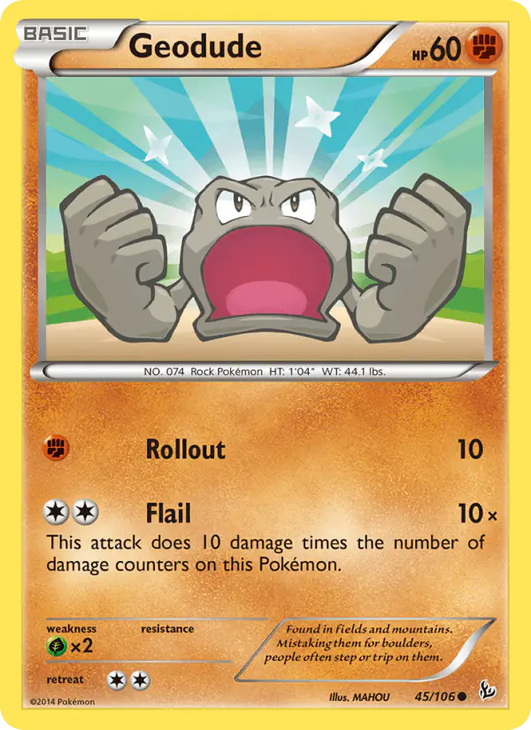 Carta Geodude 45/106 de Flashfire
