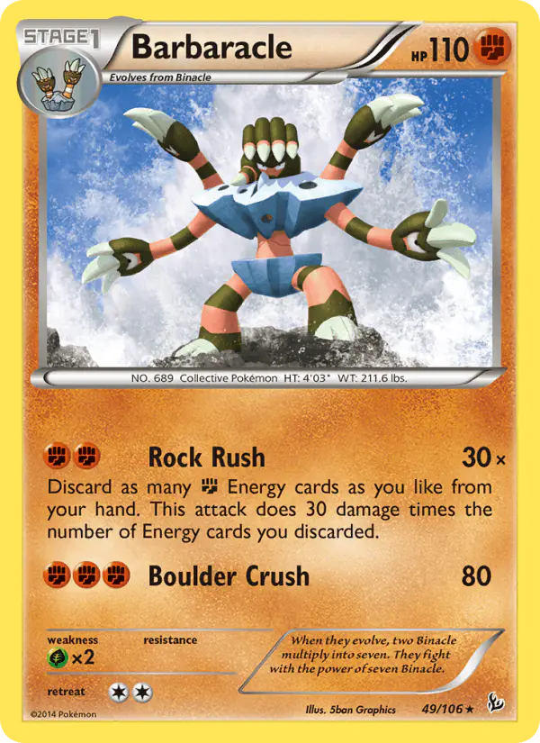 Carta Barbaracle 49/106 de Flashfire