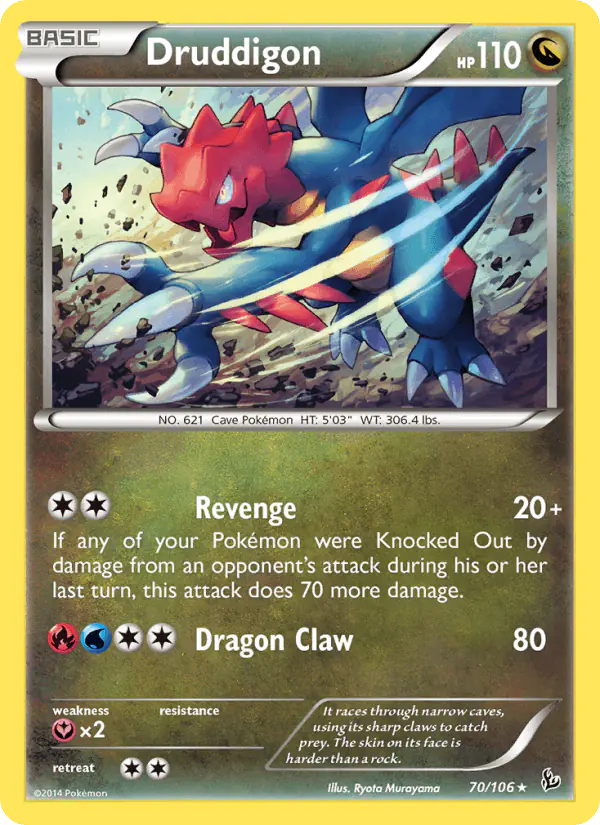 Carta Druddigon 70/106 de Flashfire