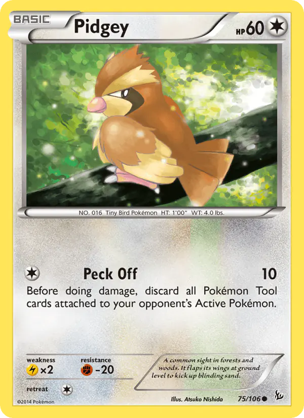 Carta Pidgey 75/106 de Flashfire