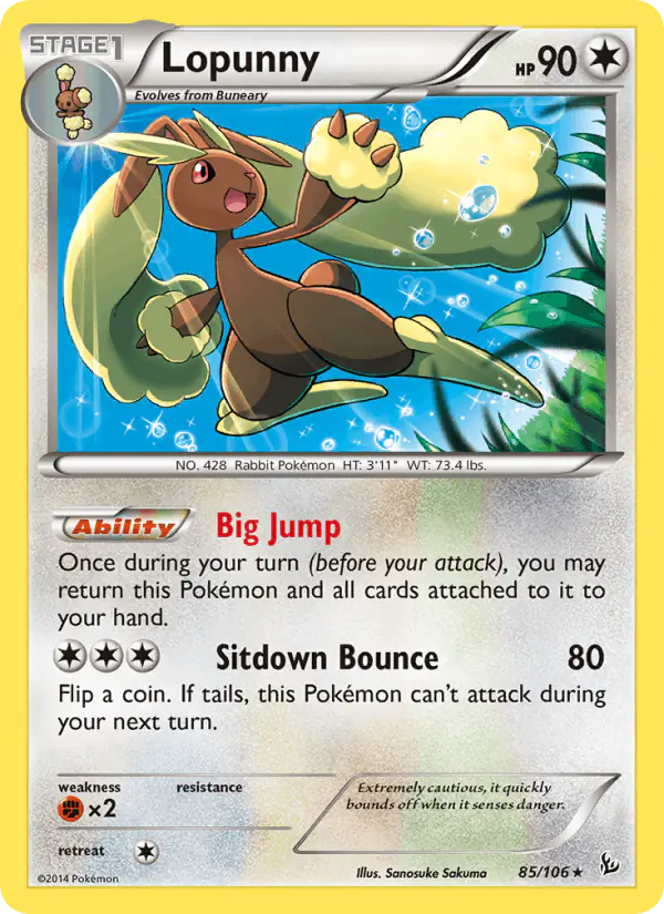 Carta Lopunny 85/106 de Flashfire