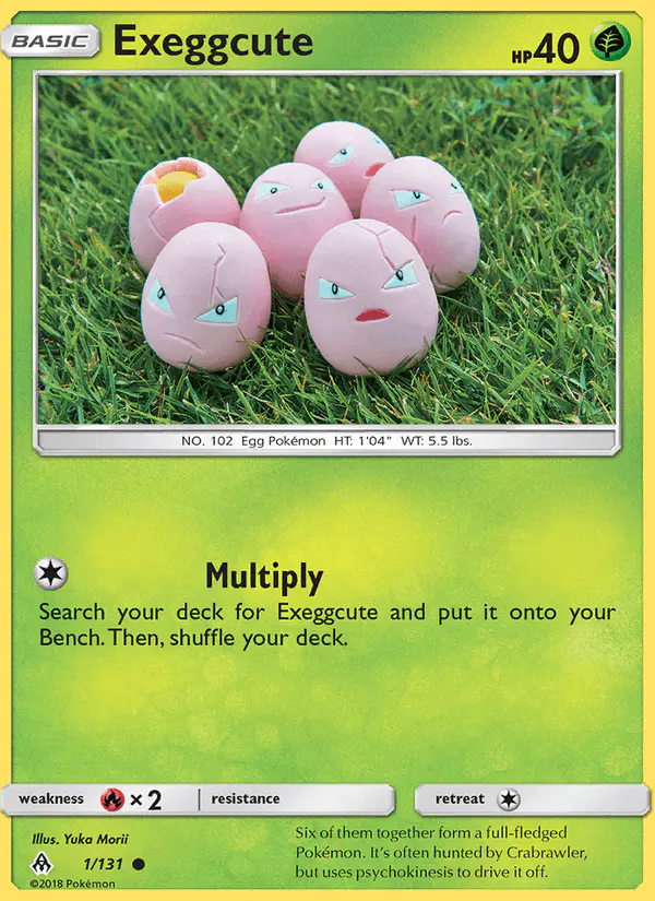 Carta Exeggcute 1/131 de Forbidden Light