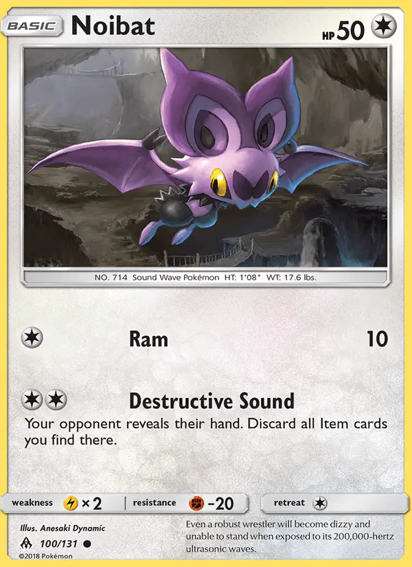 Carta Noibat 100/131 de Forbidden Light