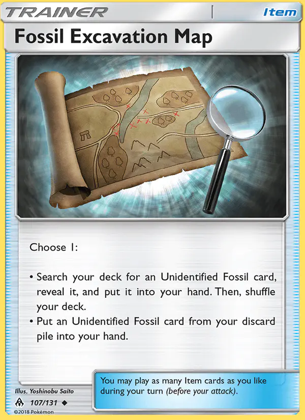 Carta Fossil Excavation Map 107/131 de Forbidden Light