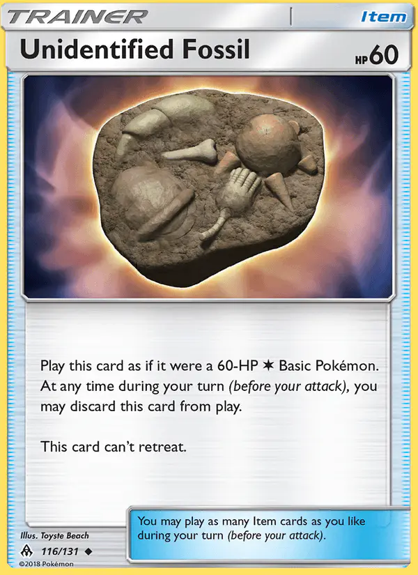 Carta Unidentified Fossil 116/131 de Forbidden Light