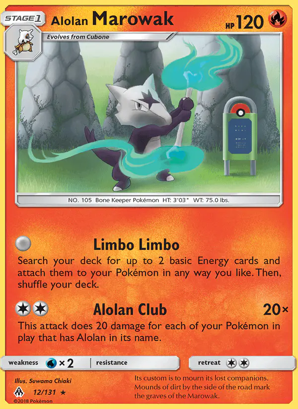 Carta Alolan Marowak 12/131 de Forbidden Light