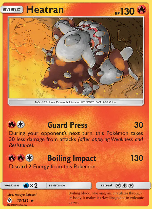 Carta Heatran 13/131 de Forbidden Light