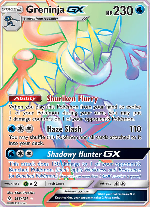 Carta Greninja GX 133/131 de Forbidden Light