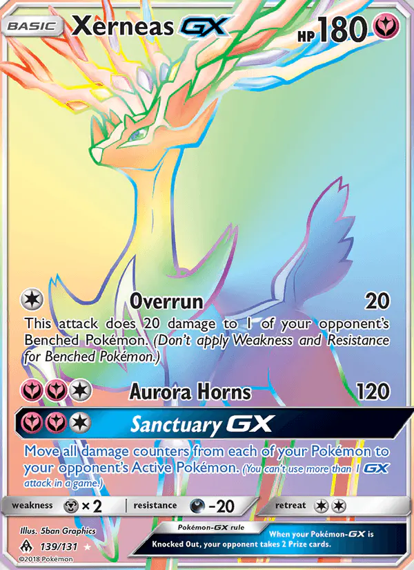 Carta Xerneas GX 139/131 de Forbidden Light