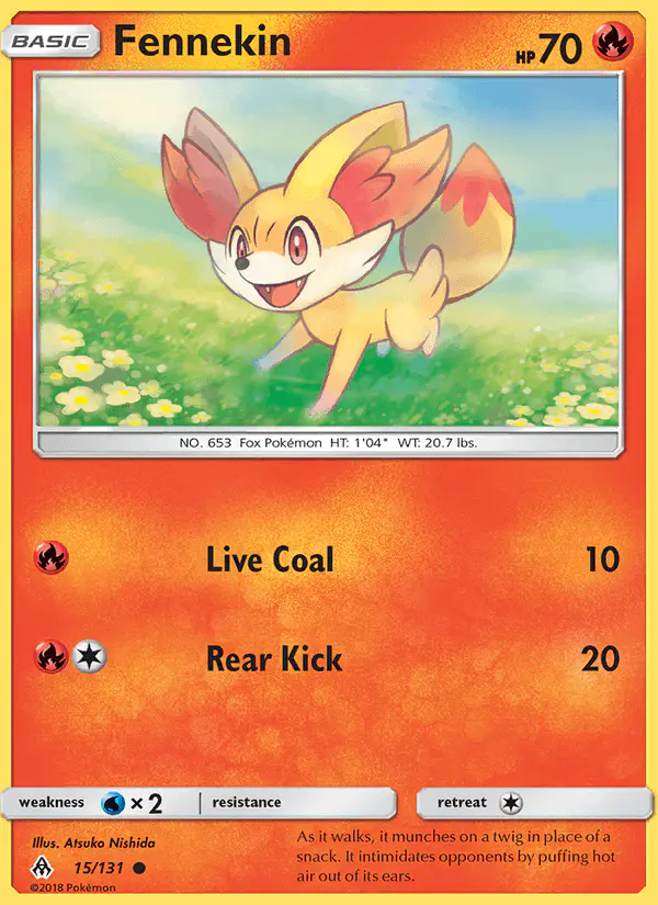 Carta Fennekin 15/131 de Forbidden Light