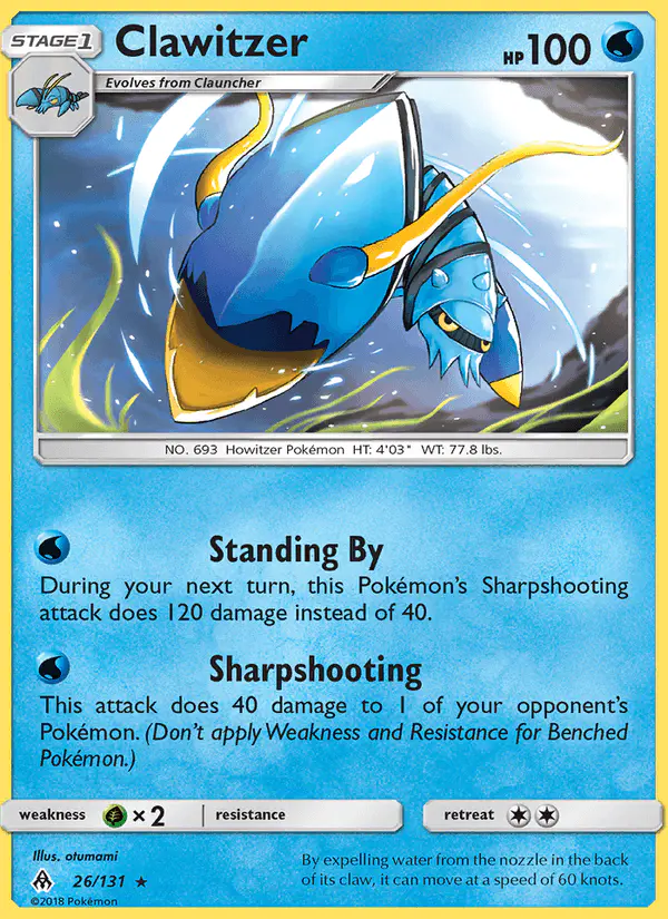 Carta Clawitzer 26/131 de Forbidden Light