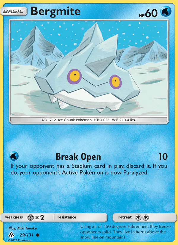 Carta Bergmite 29/131 de Forbidden Light