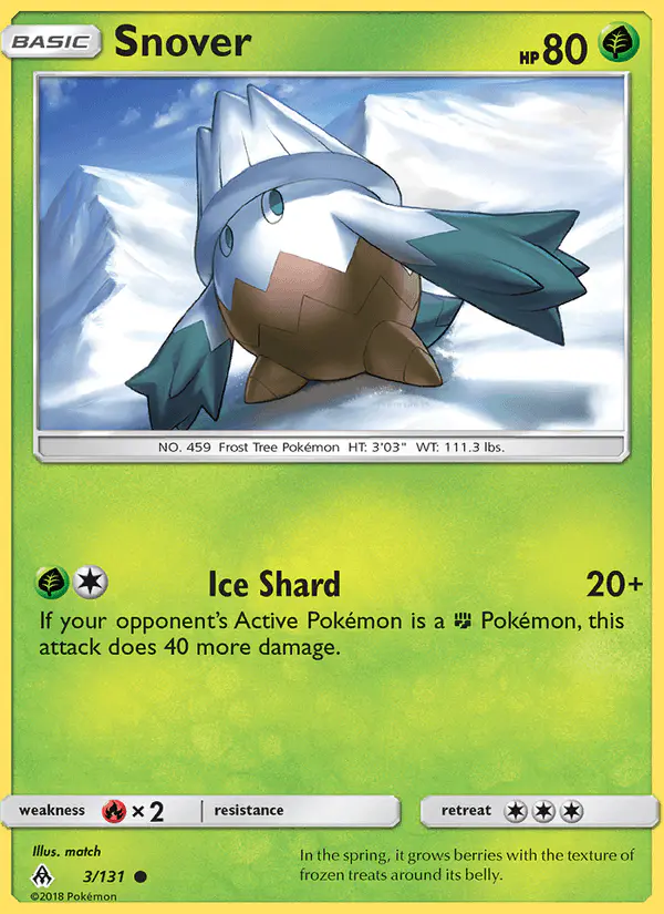Carta Snover 3/131 de Forbidden Light