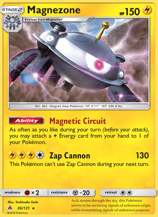 Carta Magnezone 36/131 de Forbidden Light