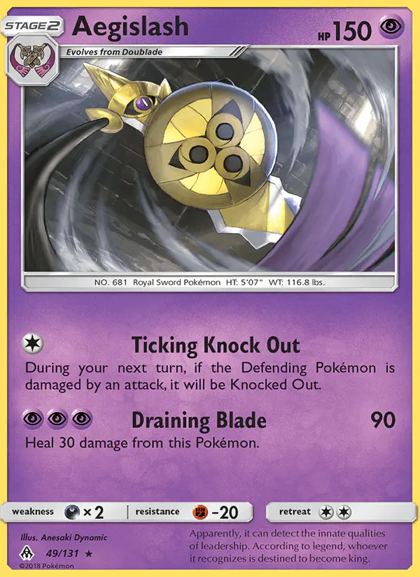 Carta Aegislash 49/131 de Forbidden Light