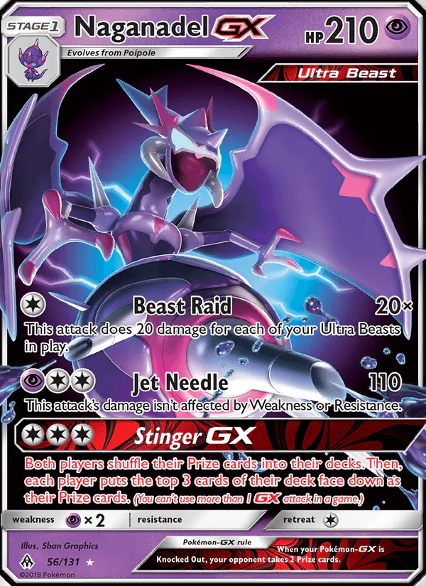 Carta Naganadel GX 56/131 de Forbidden Light