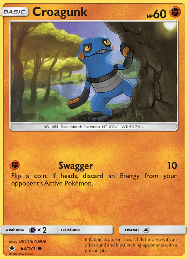 Carta Croagunk 63/131 de Forbidden Light