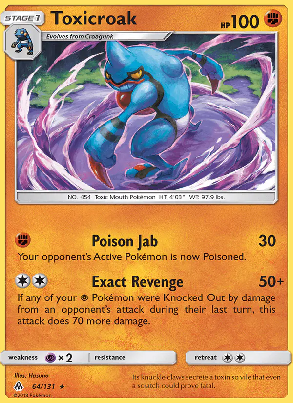 Carta Toxicroak 64/131 de Forbidden Light
