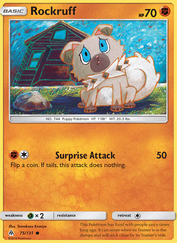 Carta Rockruff 75/131 de Forbidden Light