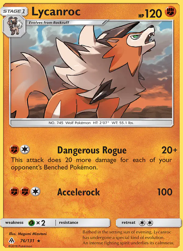 Carta Lycanroc 76/131 de Forbidden Light