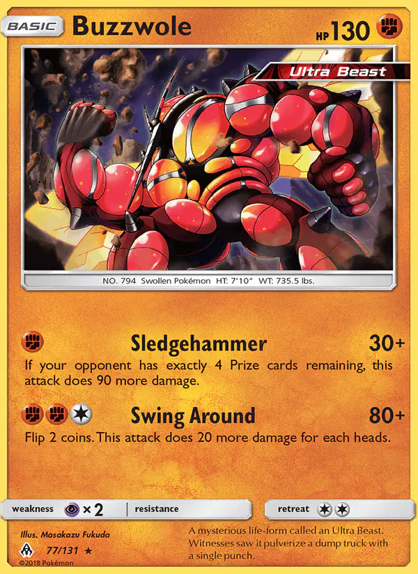 Carta Buzzwole 77/131 de Forbidden Light