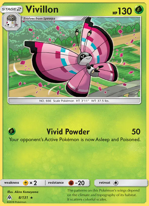 Carta Vivillon 8/131 de Forbidden Light