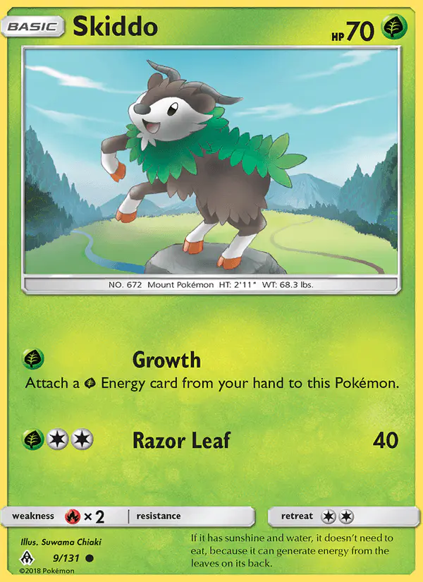 Carta Skiddo 9/131 de Forbidden Light