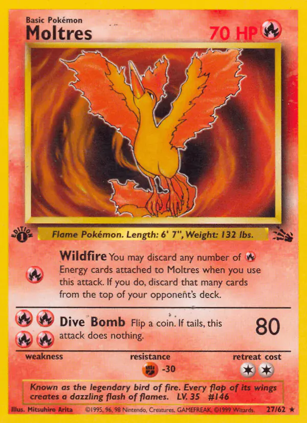 Carta Moltres 27/62 de Fossil