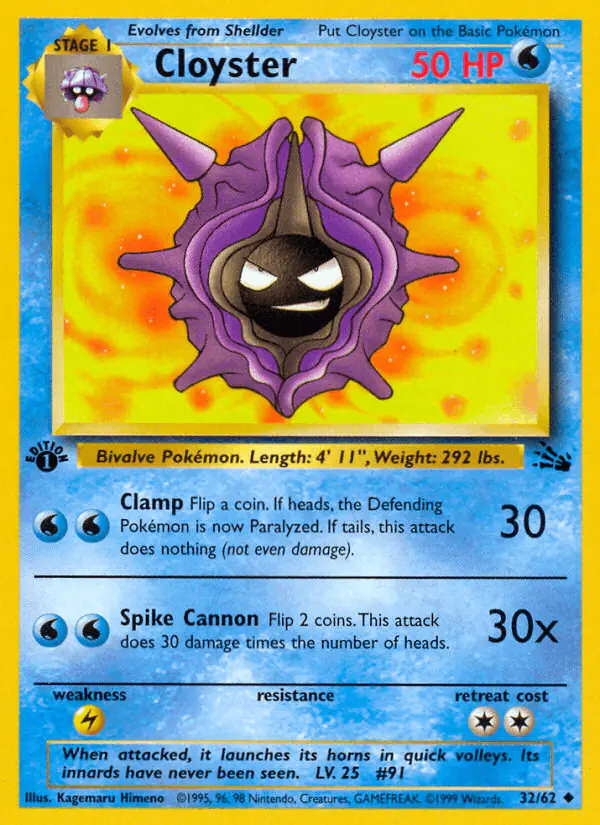 Carta Cloyster 32/62 de Fossil