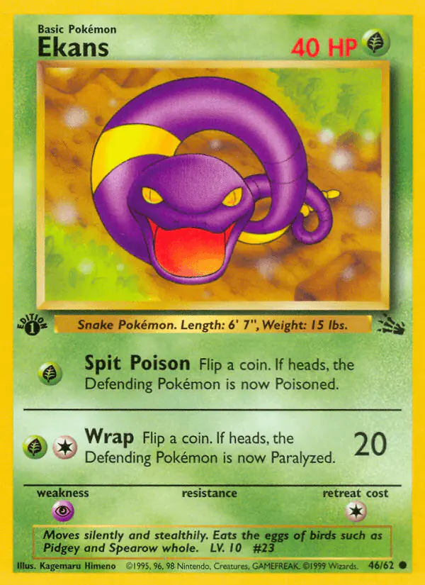 Carta Ekans 46/62 de Fossil