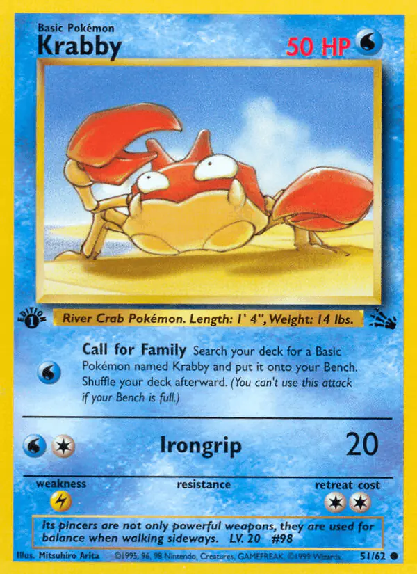 Carta Krabby 51/62 de Fossil