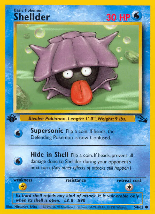 Carta Shellder 54/62 de Fossil