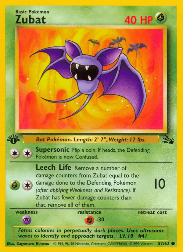 Carta Zubat 57/62 de Fossil