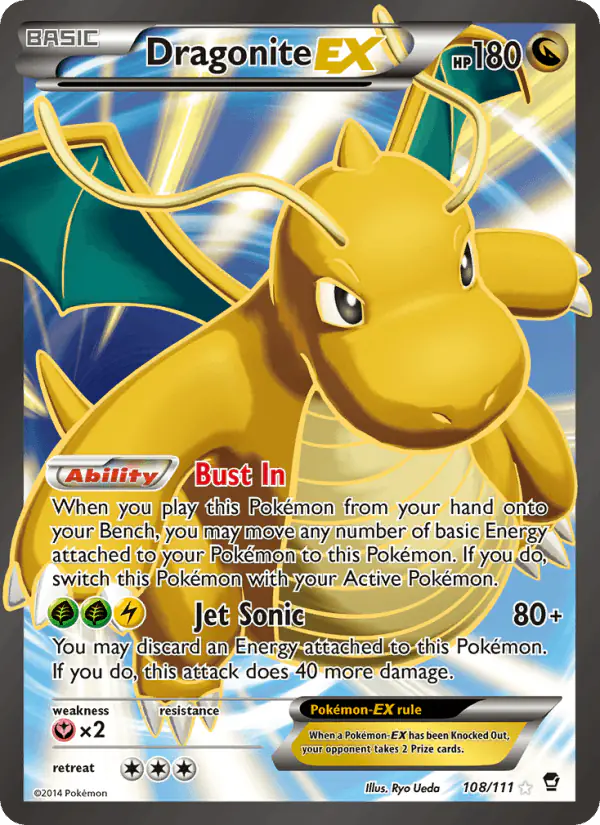 Carta Dragonite EX 108/111 de Furious Fists