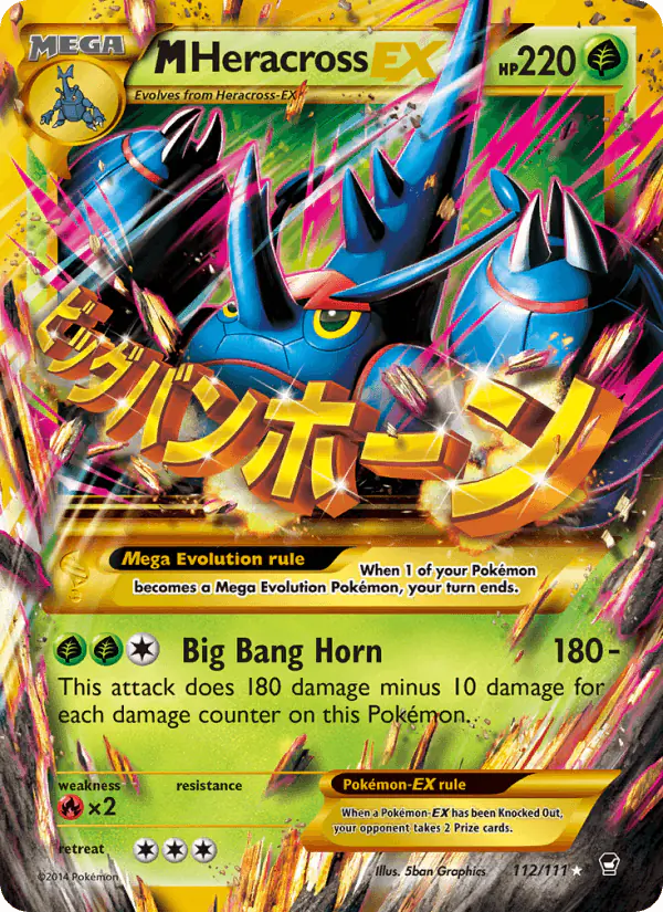 Carta M Heracross EX 112/111 de Furious Fists